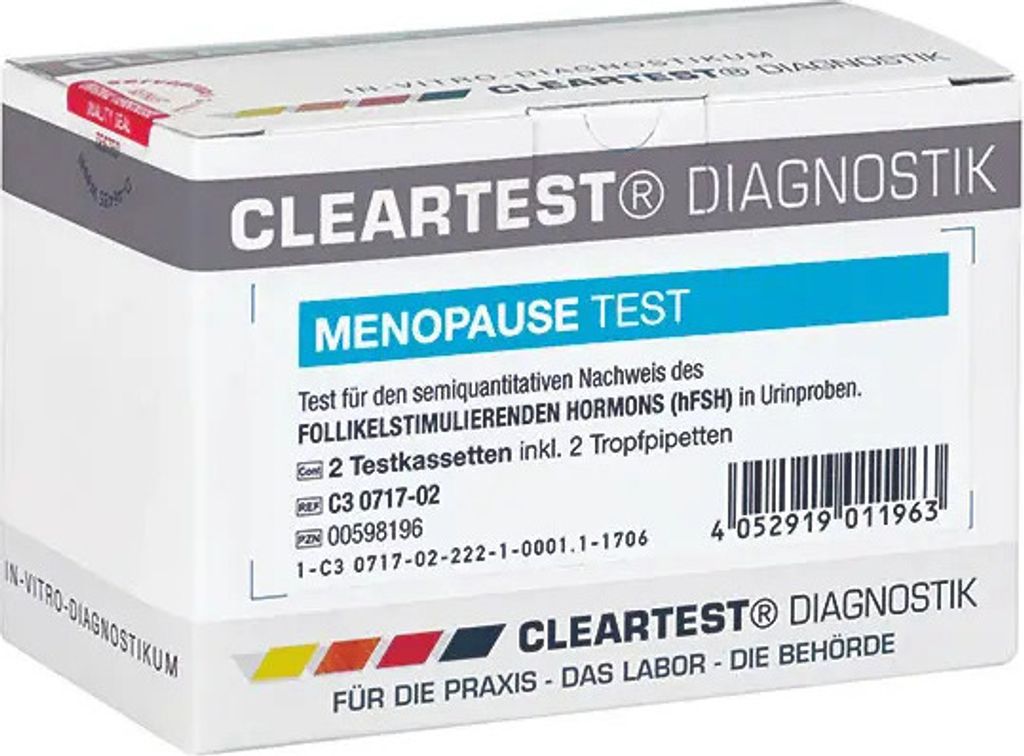 Cleartest® Menopause Schnelltest, 2 Tests Produktbild 