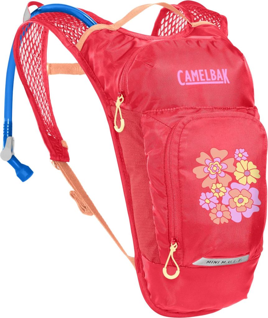 Camelbak Mini Mule Kinderrucksack Kindergartenrucksack Fahrradrucksack leicht Jugendrucksack : 1,5 Liter Trinksystem : pink flower