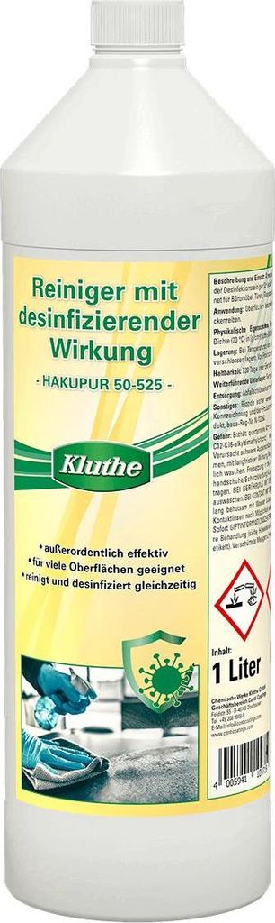 Kluthe Reiniger mit desinfizierender Wirkung HAKUPUR 50-5251 Liter