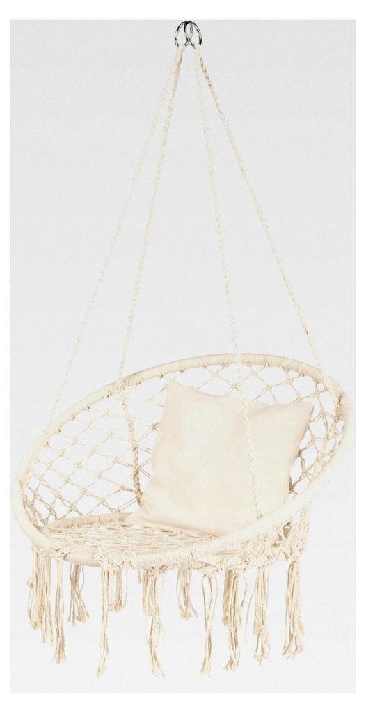 Hängesessel XXL Luna, zum Aufhängen - bis 150 kg belastbar - für Innen- und Außenbereich geeignet – Hängeschaukel – Hängekorb für Garten...