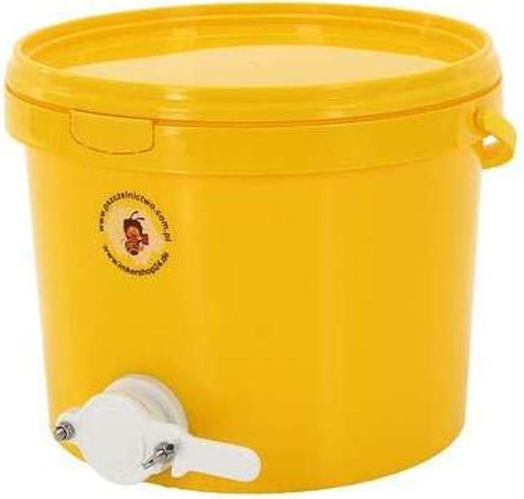 Imkershop Honig-Absetzbehälter aus Polypropylen | Klappenventil 6/4” | Klärbehälter für Honig | Professioneller Imkereibedarf für die Imkere...