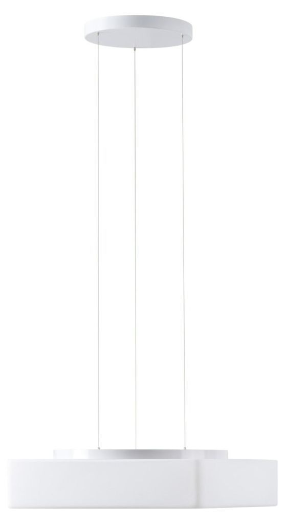 OSMONT LIN73071 LINA LE7 Hängeleuchte aus Glas, weiß, Schutzart IP40, 3000 K, 34 W LED