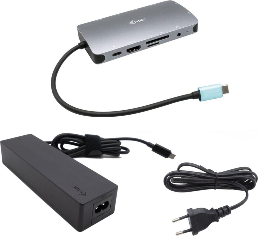 I-TEC i-tec Metal USB-C Nano Dock HDMI/VGA mit LAN + Ladegerät 100W
