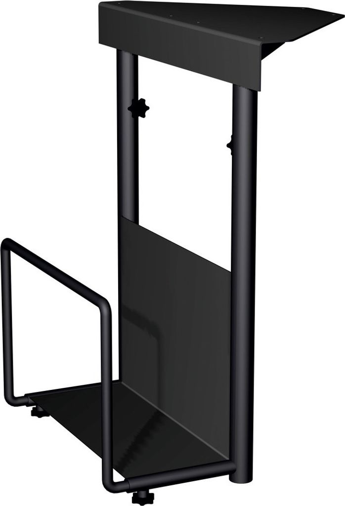 CPU-Halter unter Tischplatte zu montieren, 125-225x380x470-520, Anthrazit