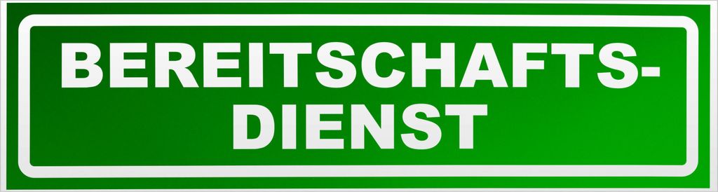 Kiwistar Bereitschaftsdienst invertiert Magnetschild Schild magnetisch - 20cm Grün - reflektierend - Magnetfolie für Auto PKW Kfz