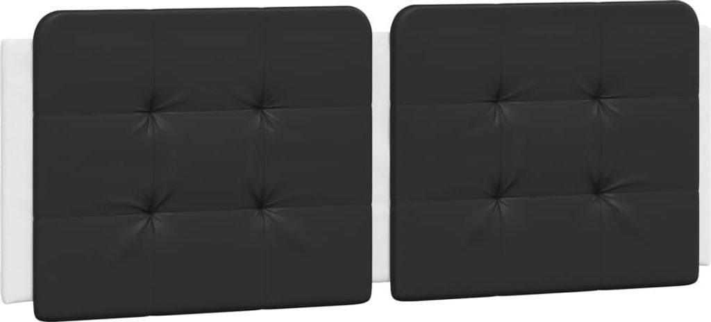vidaXL Kopfteil-Kissen "Zadar" Schwarz und Weiß 120 cm Kunstleder