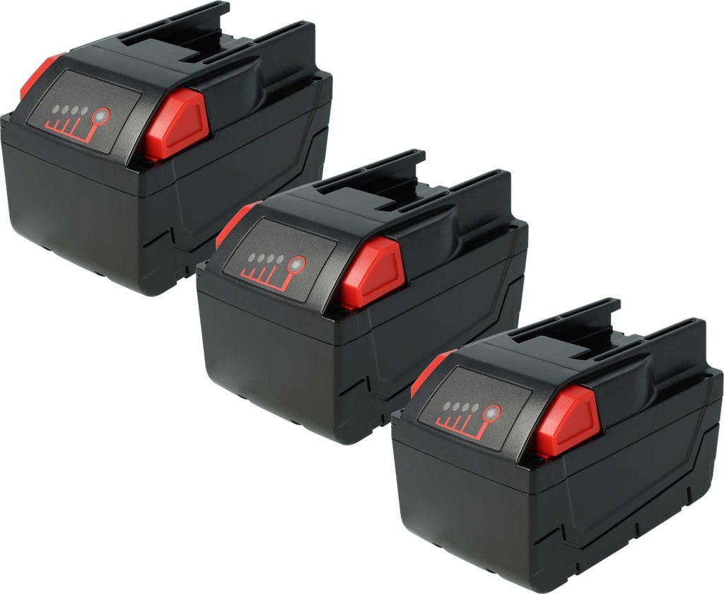 vhbw 3x Akku kompatibel mit Milwaukee HD28 H, HD28 CS, HD28 AG, HD28 AG 125, HD28 IW, HD28 HX, 4933416345 C 12-28 Werkzeug (4000 mAh, Li-Ion, 28 V)