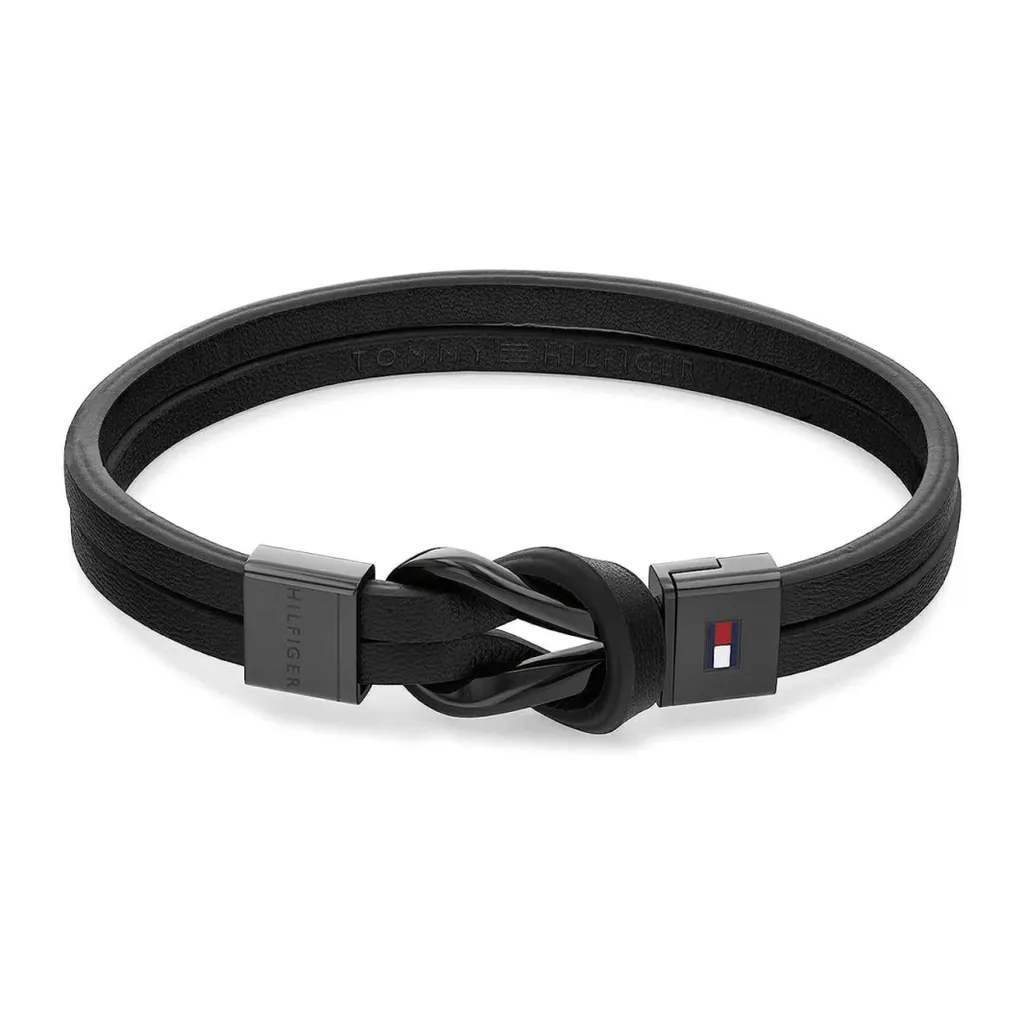 Gioielli Uomo Tommy Hilfiger 2790442 Bracciale Pelle e Acciaio IP