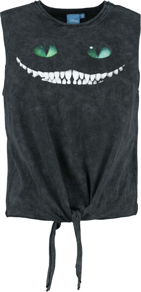 Alice im Wunderland Top Damen Grinsekatze - Lächeln schwarz L