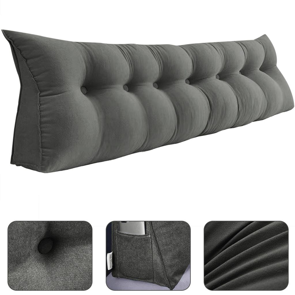 Rückenkissen Bett 200cm,Samt Rückenlehne Kissen,Keilkissen Produktbild 