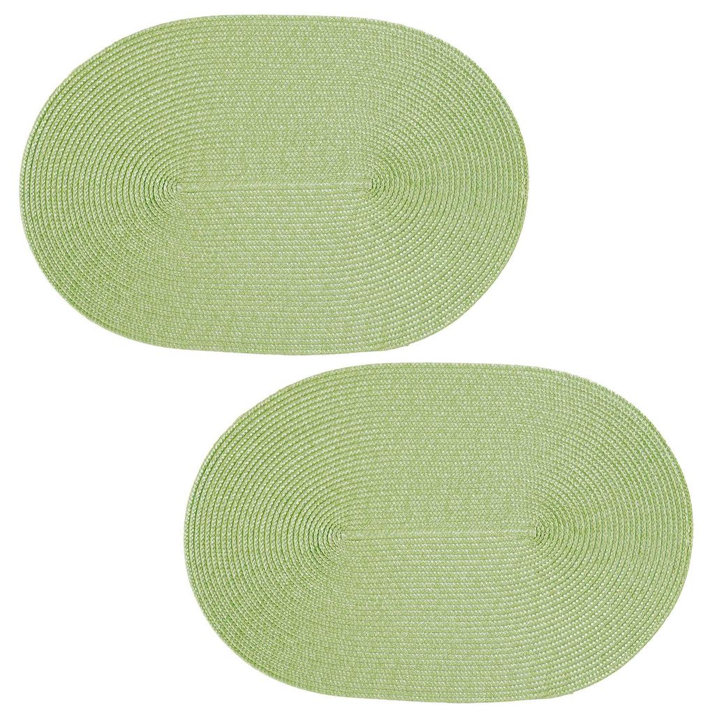 Platzset 2er Set Pistazie oval ca. 45x30 cm Platzdeckchen Produktbild 