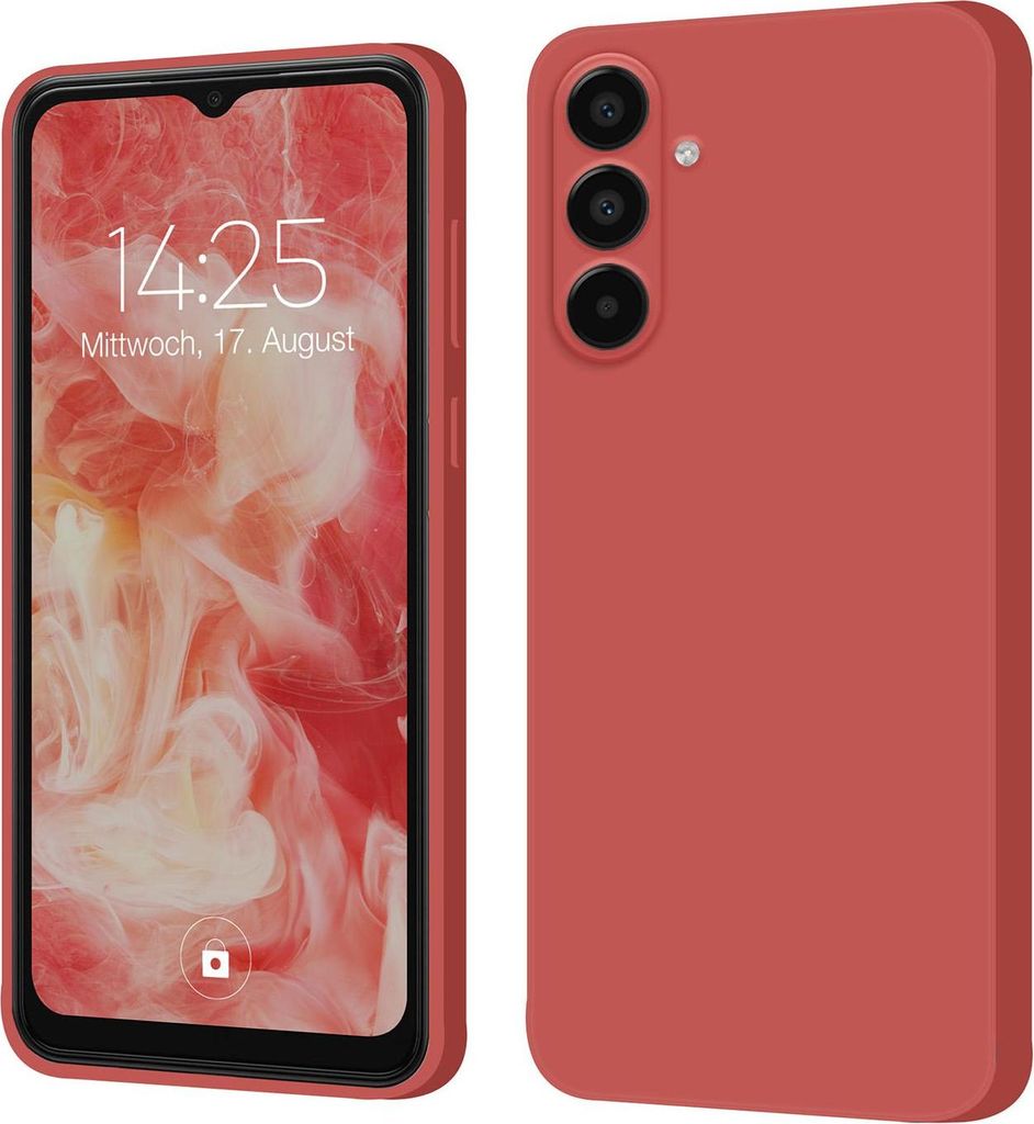 Hülle für Samsung Galaxy A17 / A17 5G Case Cover Bumper Silikon Softgrip Schutzhülle Farbe: Rot
