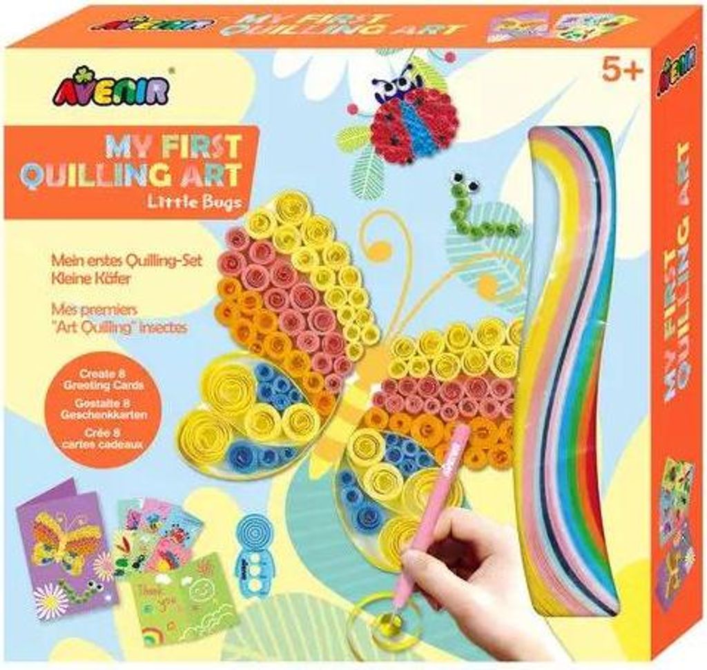 Avenir 6301744 Quilling-Set, Motiv Schmetterling, Bastelset für Kinder, Kreativset, inkl. Papier und Werkzeug