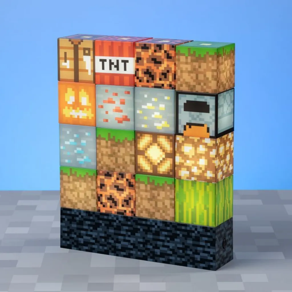 Lampa Minecraft Cubes - Veilleuse LED Modulable avec Blocs Repositionnables