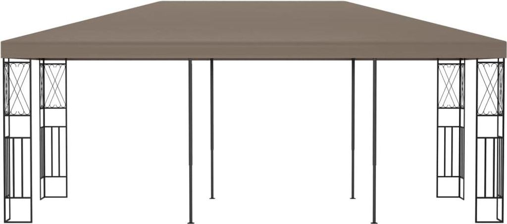 vidaXL Pavillon 6x3 m Taupe Stoff