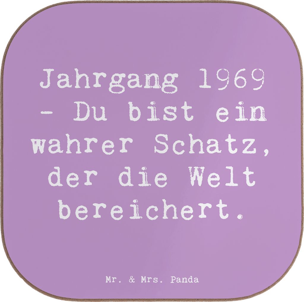 Mr. & Mrs. Panda Untersetzer für Gläser Spruch 1969 Produktbild 