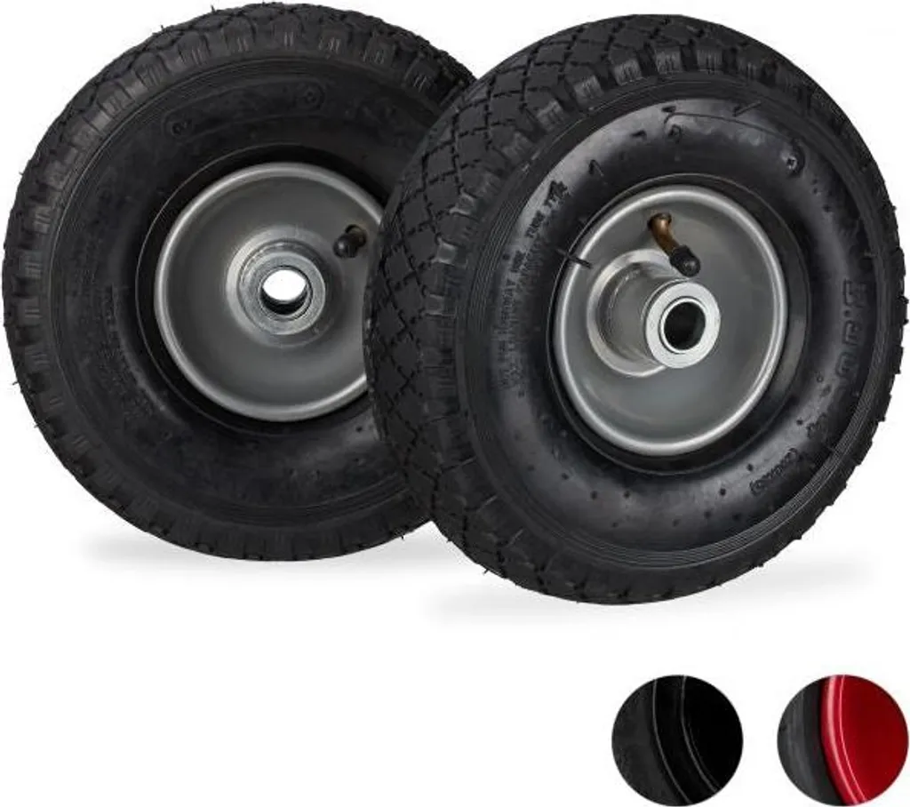 Ruote per Carriola 2 pz - Ricambio Antiforatura 4.80/4.00-8 Offerta