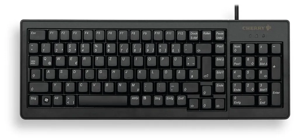 Clavier Cherry G84-5200 XS Solution Gain de Place pour Bureau Étroit