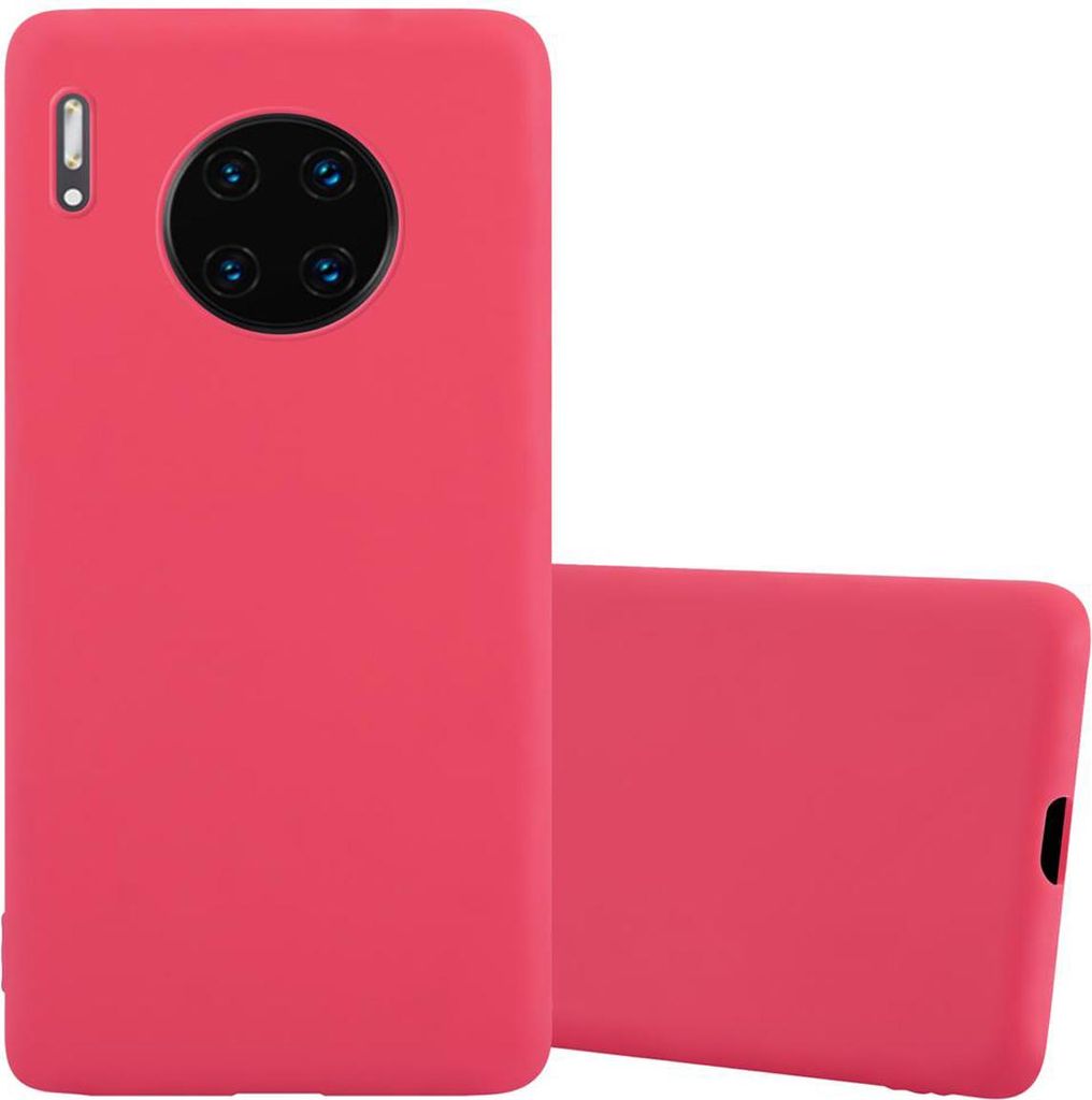 Cadorabo Hülle für Huawei MATE 30 PRO Schutzhülle in Rot Handyhülle TPU Silikon Etui Case Cover