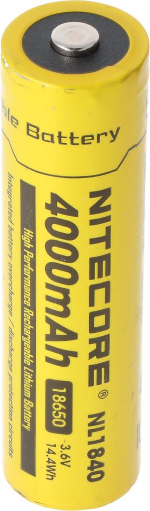 Nitecore 18650 Li-Ion Akku, NL1840, 4000mAh, mit Produktbild 