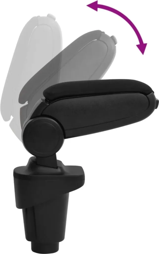Accoudoir de voiture vidaXL noir en ABS réglable pour console centrale