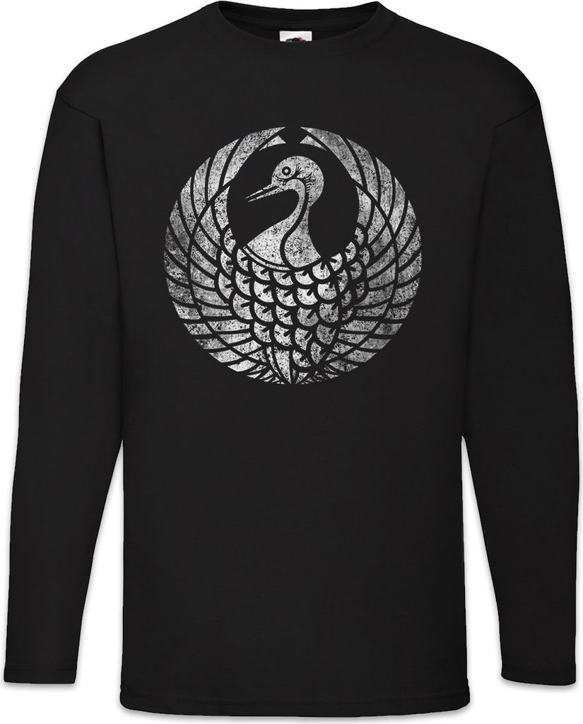 Urban Backwoods Mori Clan Mon, Langarm T-Shirt, Farbe: Schwarz, Größe: 5XL