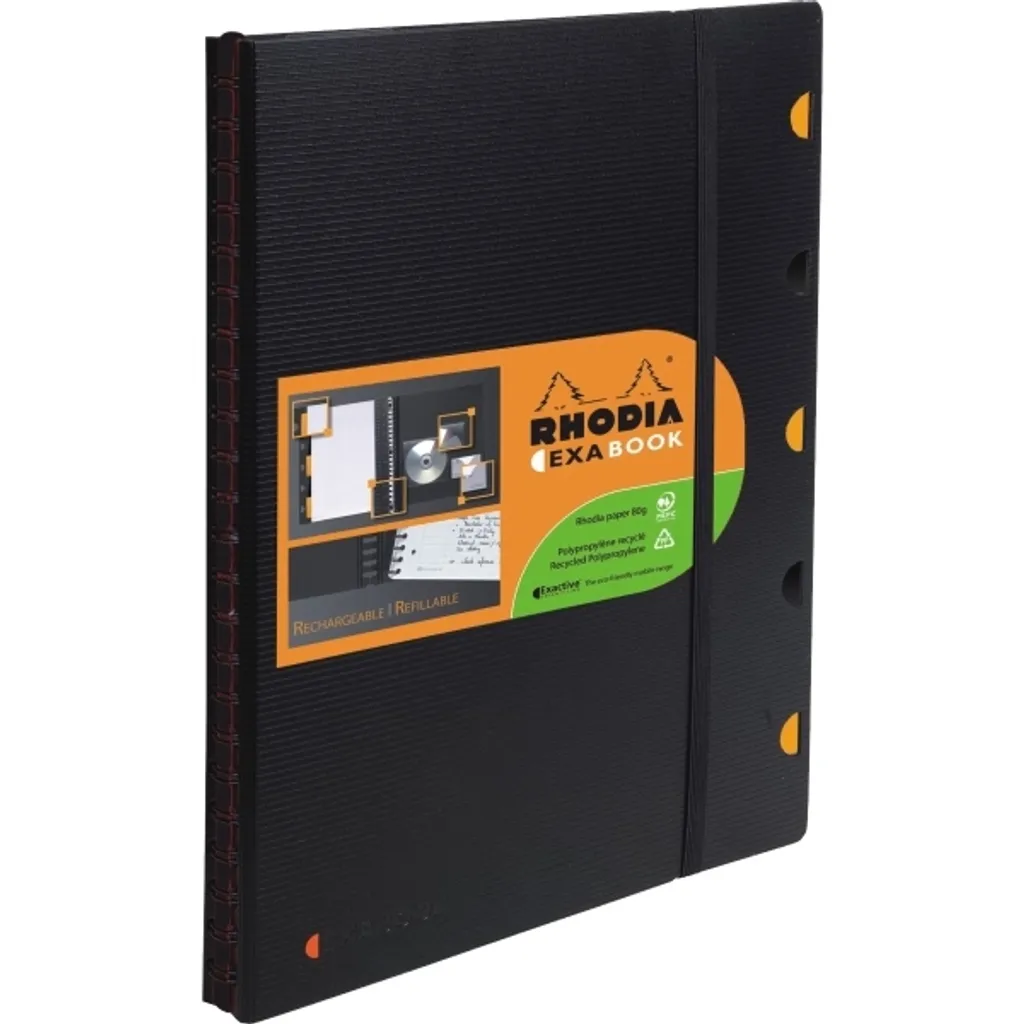 Rhodia Exabook Meetingbook A5 Ligné 160 Pages Noir - Cahier de Réunion