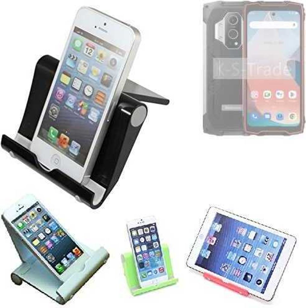 K-S-Trade Handy-Ständer kompatibel mit Blackview BV9300 faltbarer Tischständer Smartphone Tablet Halterung Reise