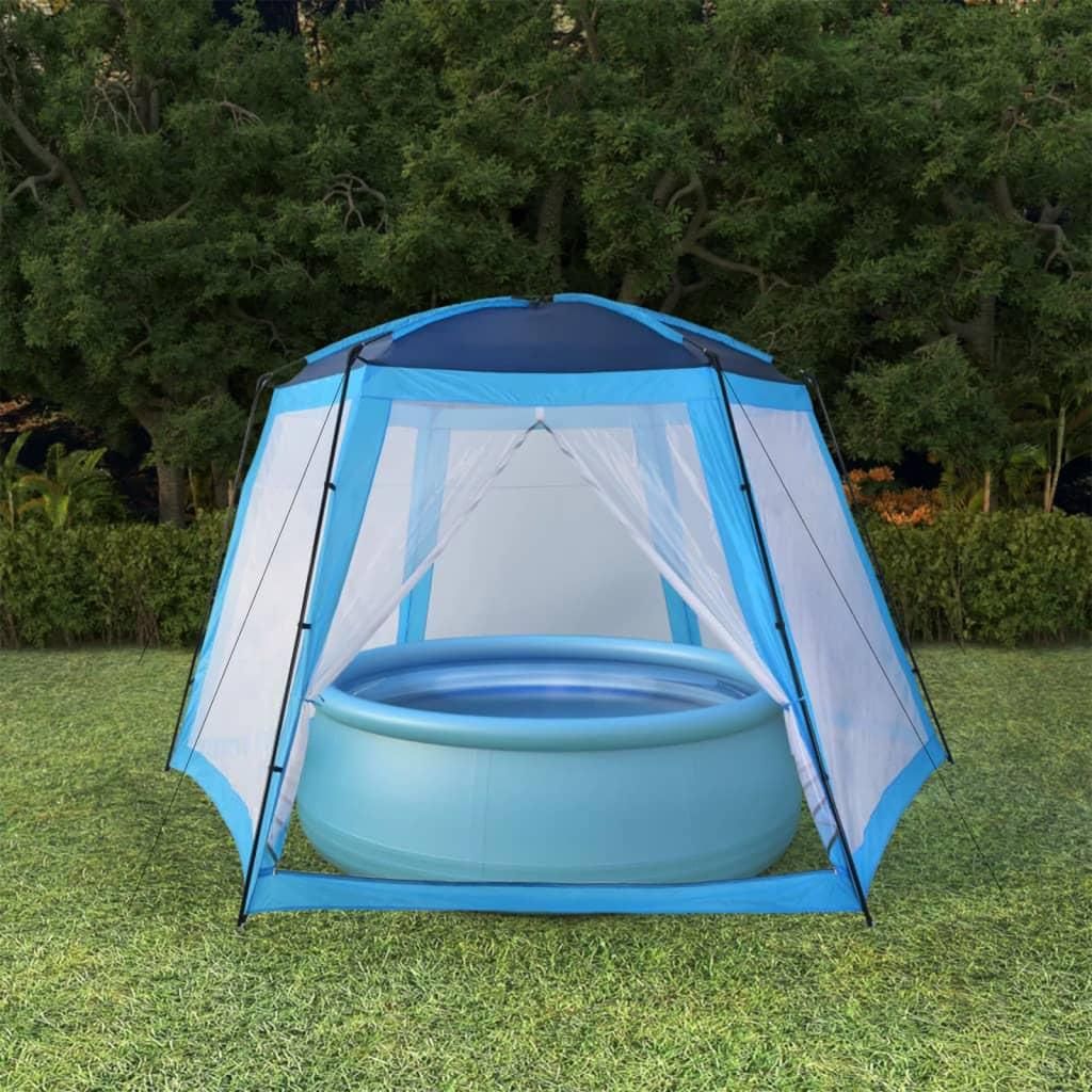 Vidaxl Schwimmbadzelt 500x433x250 cm Stoff blau Image du produit 