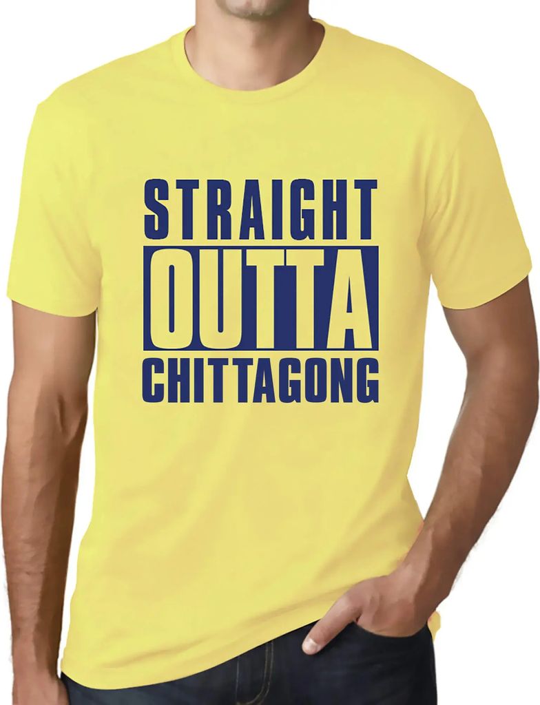 Herren Grafik T-Shirt Direkt aus Chittagong – Straight Outta Chittagong – Öko-Verantwortlich Vintage Jahrgang Kurzarm Lustige Druck Geburtstag