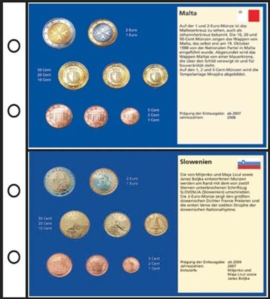 Prophila Collection 6 Stück Euro-Vordruck-Tabletts Malta, Produktbild 