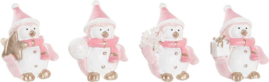 Weihnachtsschmuck DKD Home Decor Harz Schneemann (3,5 x 2,5 x 4 cm) (4 Stück)