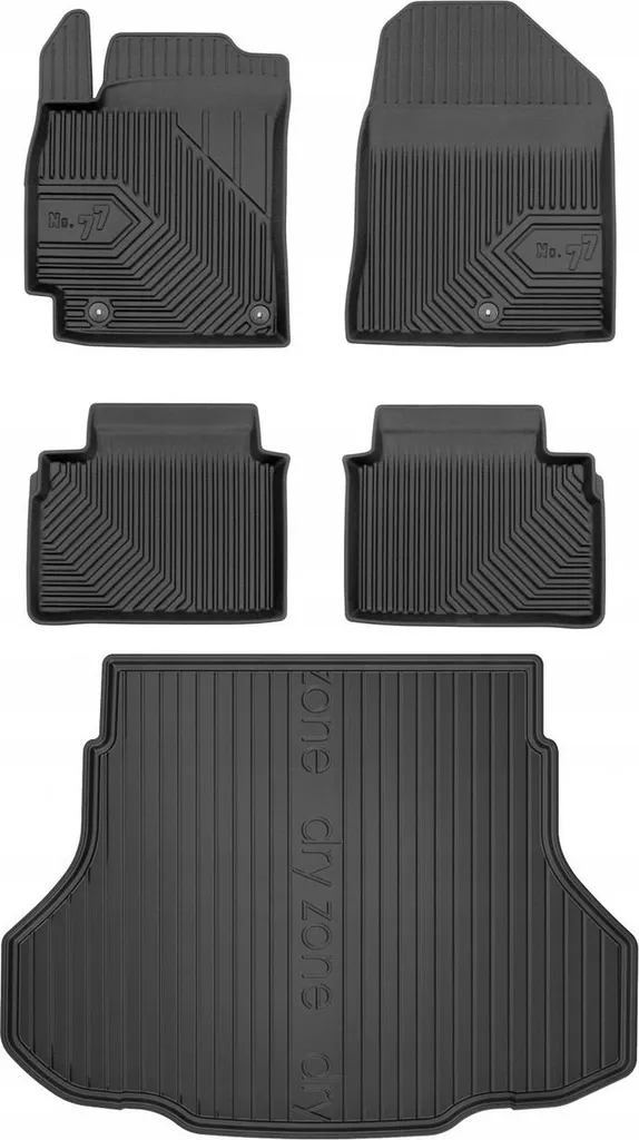 Tappetini 3D Hyundai Elantra VII dal 2020- Gomma Nera Design No.77