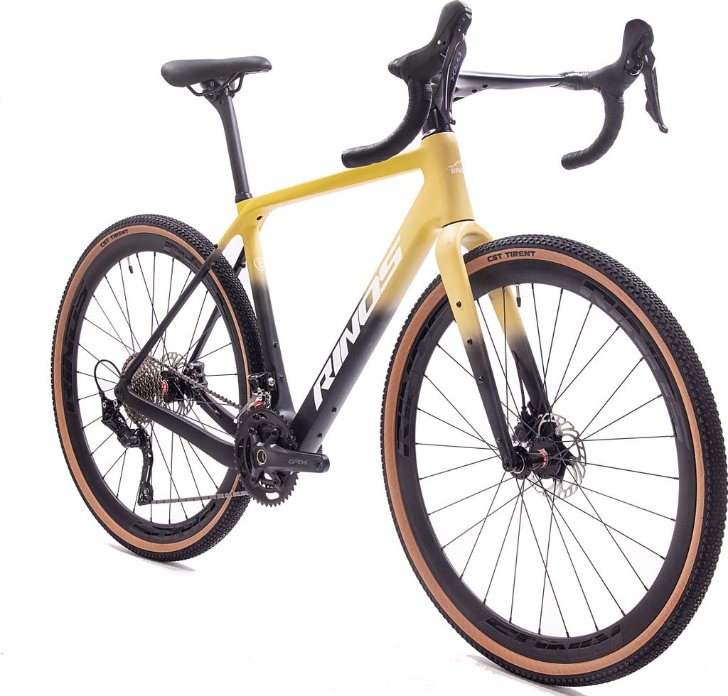 RINOS Carbon Gravel Bike Sandman7.0 Shimano GRX820 Schwarz/Gelb L (56cm)