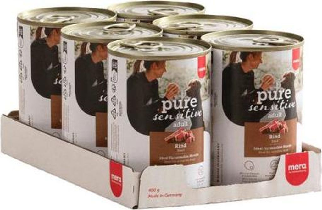 Mera Dog Pure Sensitive Meat Rind 400gx6
