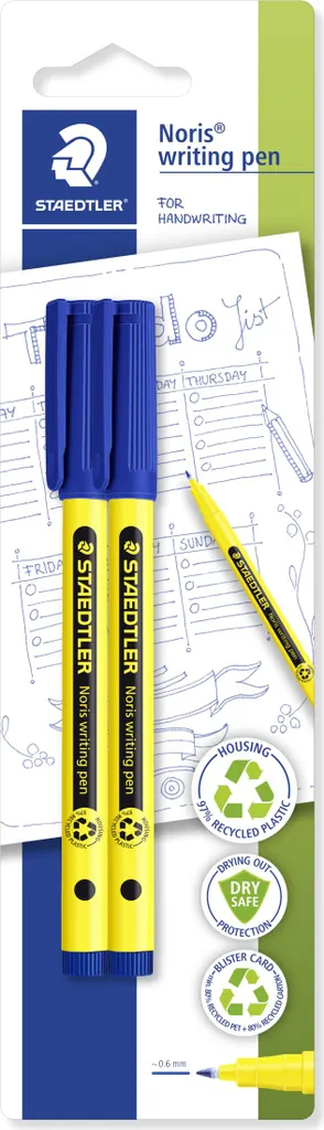 Penne Blu STAEDTLER Noris 307-3 0.6mm - Perfette per Bujo e Sketch
