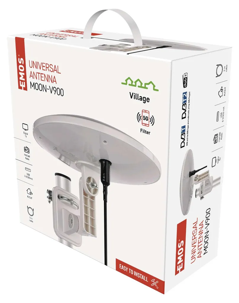 Antenne Anti-Interférence 5G EMOS J0803 DVB-T2 pour Réception Difficile - 11