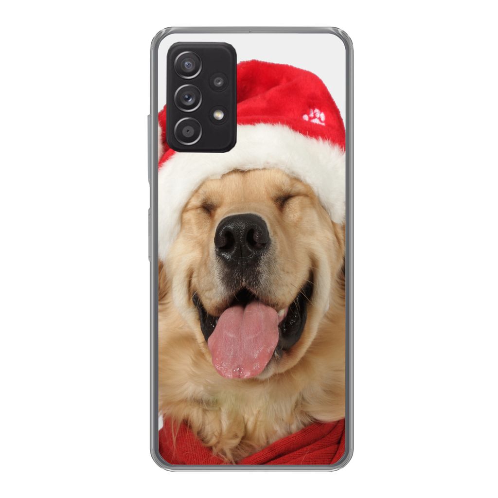 MuchoWow Handyhülle Schutzhülle Hülle für Samsung galaxy a73 Hund - Lustig - Lachen - Kinder - Jungen - Mädchen Silikon Softcase Handy Hüll...