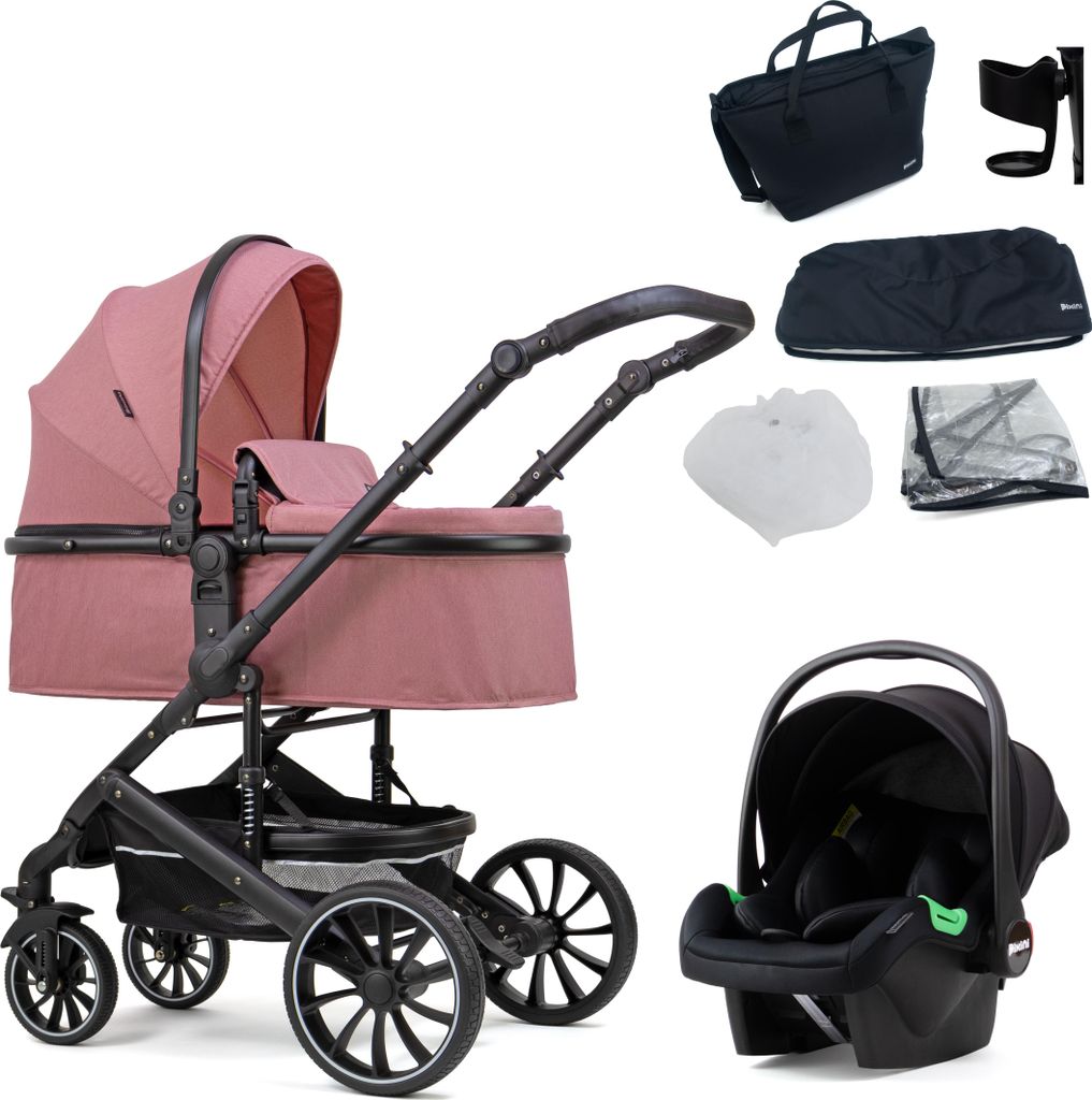 Pixini Kalani Kinderwagen Set 3in1 altrosa