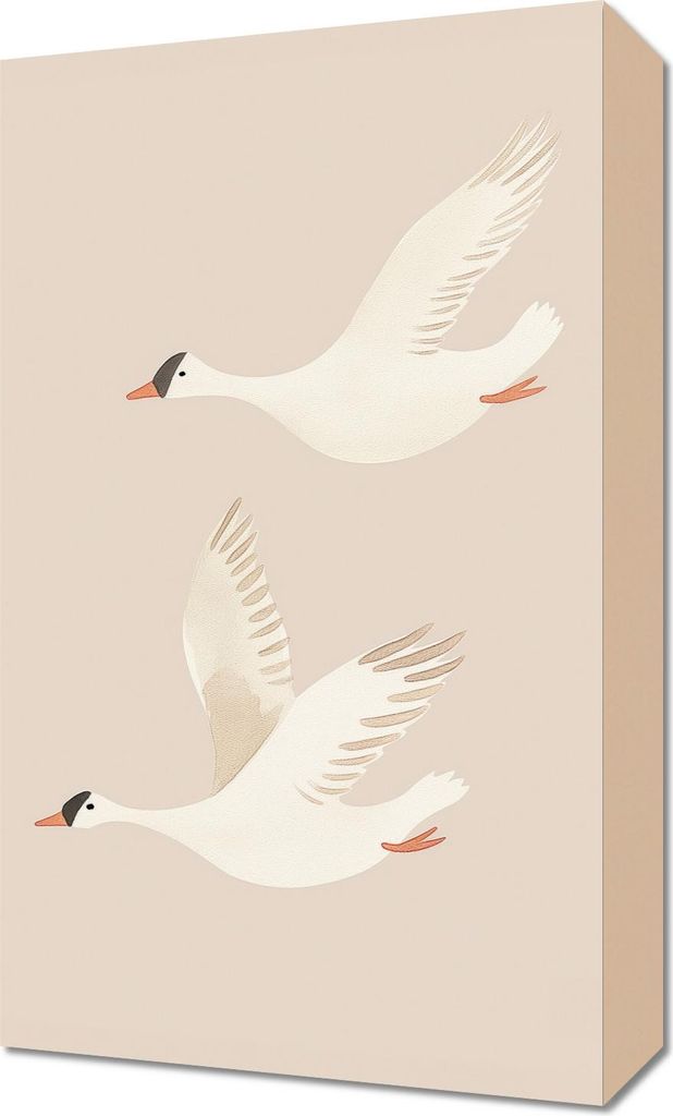 Bild 30x50cm Muster für Kinder, Mädchen und Jungen - Gänse