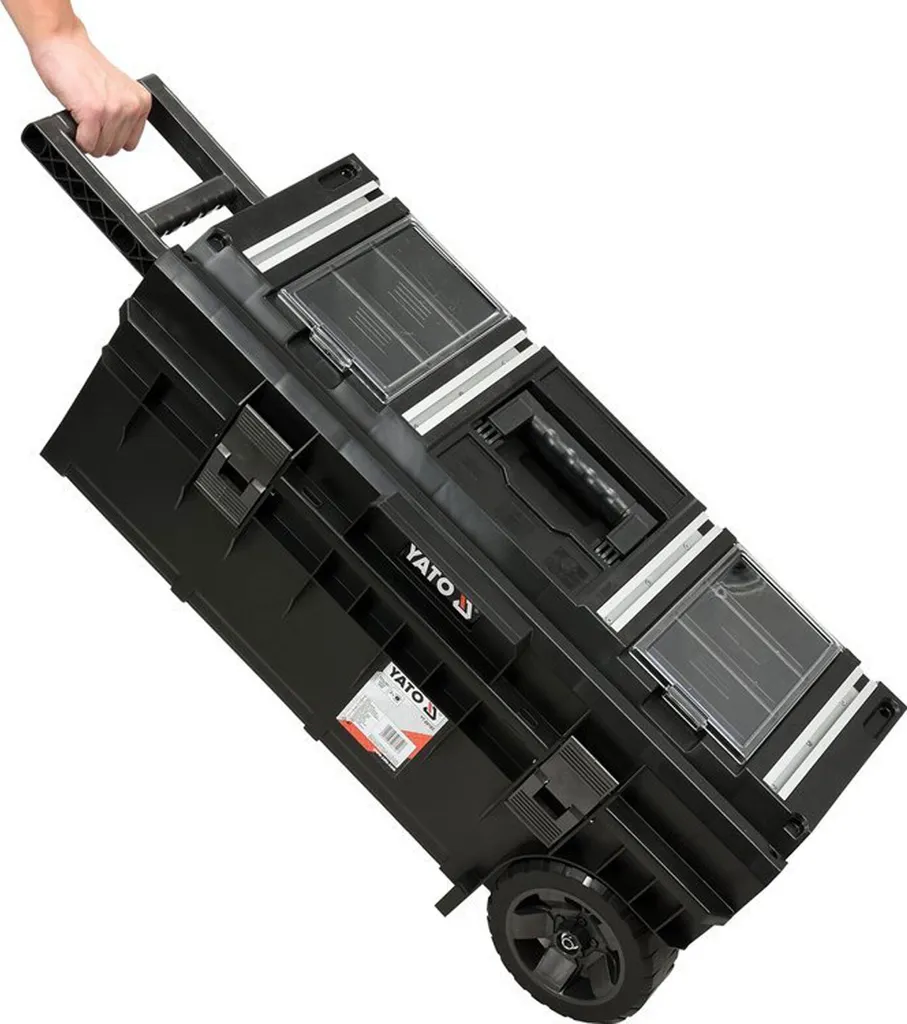 Mallette à outils 793mm mobile avec roues et grande capacité 98L - 11