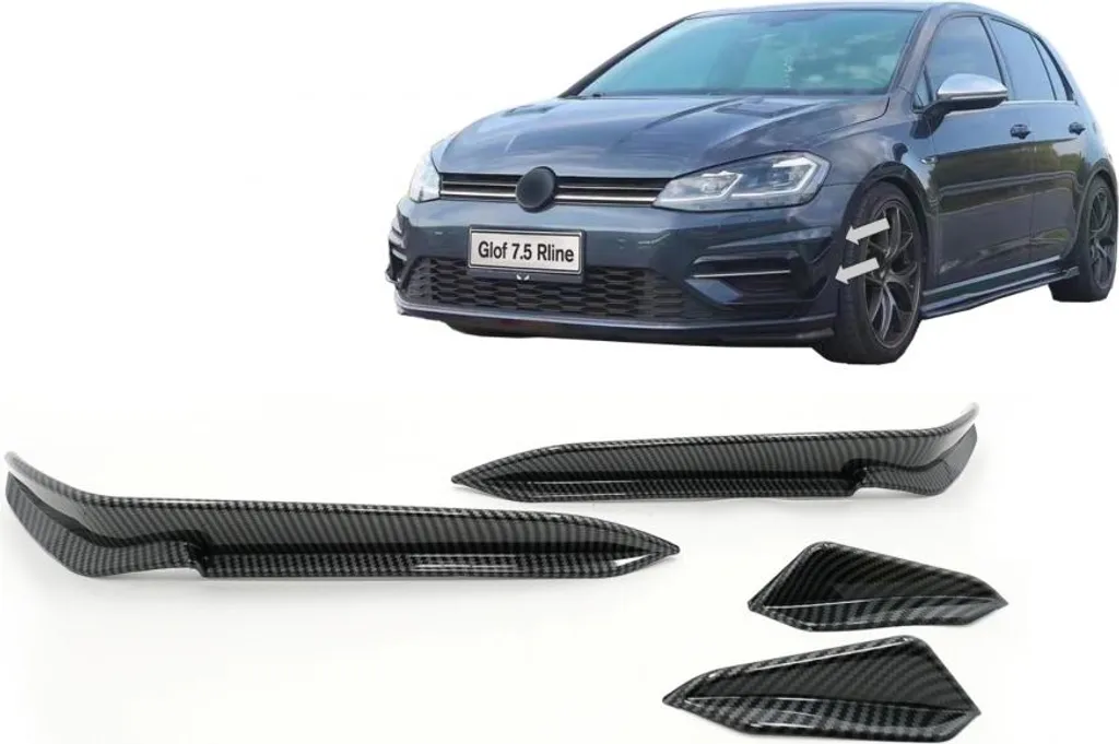 Ailerons Avant VW Golf 7.5 R 17-20 pour Look Sportif Look Carbone