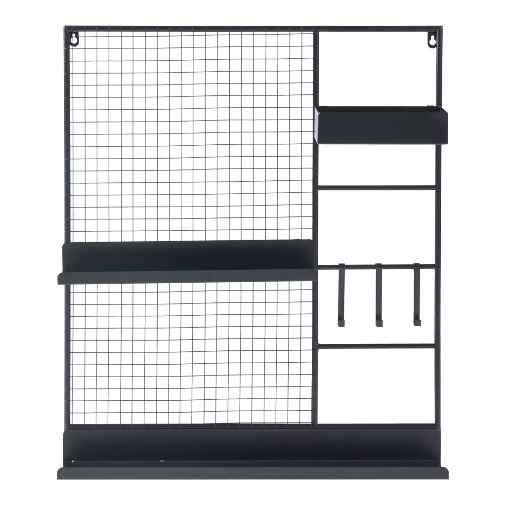 Support mural Westre en métal noir 70x60cm avec structure robuste