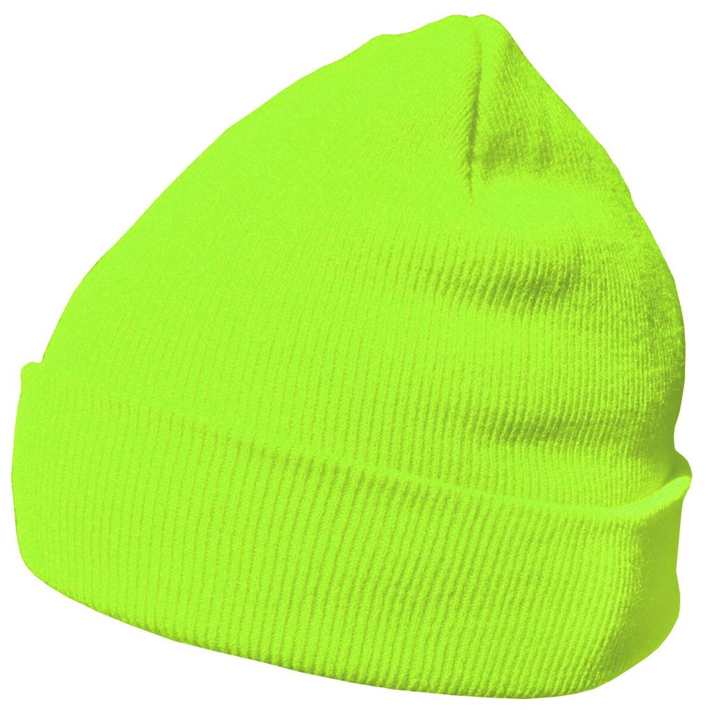 DonDon Wintermütze warm klassisches Design modern und weich - neongelb