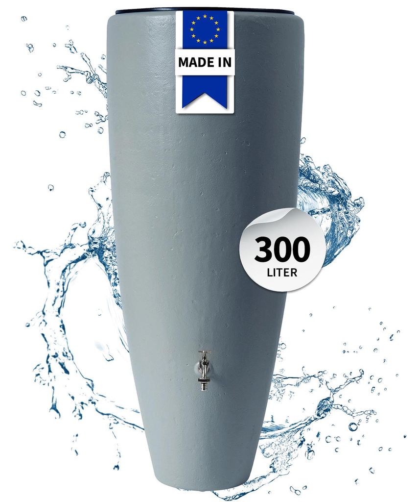 GARANTIA 2in1 regenwatertank 300 L zinkgrijs incl. Productafbeelding 
