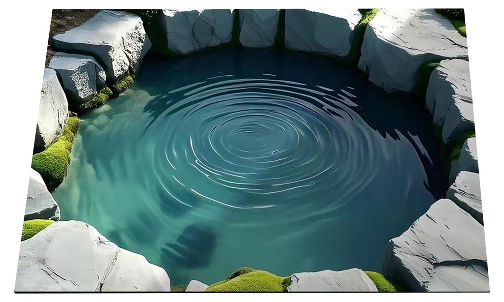 Optische Täuschung Fußmatte 3D-Loch-Teppich Realistischer bodenloser Gruben-Eingangsteppich Rutschfeste Fußmatte für Wohnzimmer, Schlafzimmer, ...