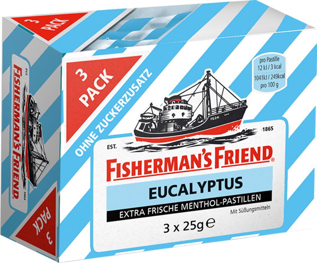 Fishermans Friend Eucalyptus Menthol bez přidaného cukru 3 Obrázek produktu 