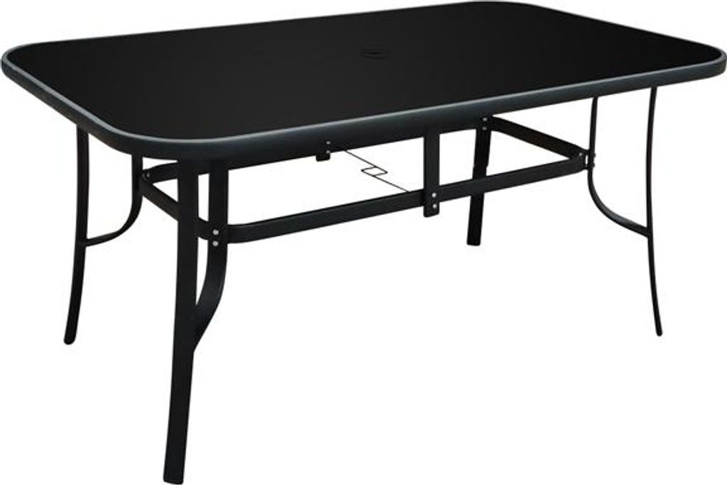 Stół ogrodowy z szklanym blatem, duży FREDDO 150x70x90 cm, Zdjęcie produktu 