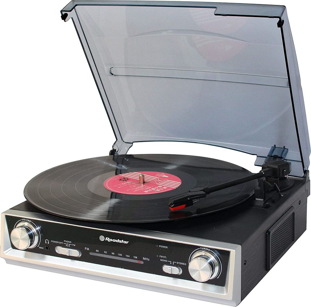 Roadstar TTR-8634, Czarny, Srebrny, 33,45,78 RPM, obrotowy, Zdjęcie produktu 