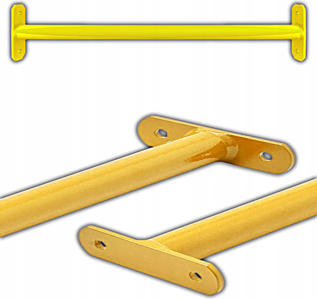 Barre jaune 125 cm anti-rouille pour remplacer un agrès usé sur portique